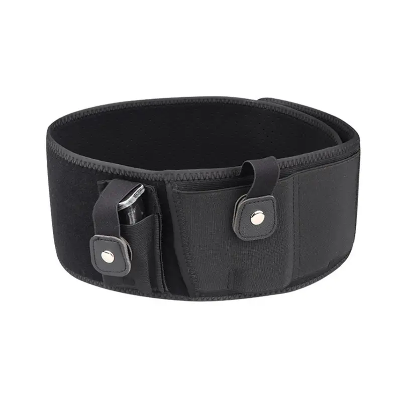 Black Tactical Invisible Belt Belt Bag with Quick Draw Pocket