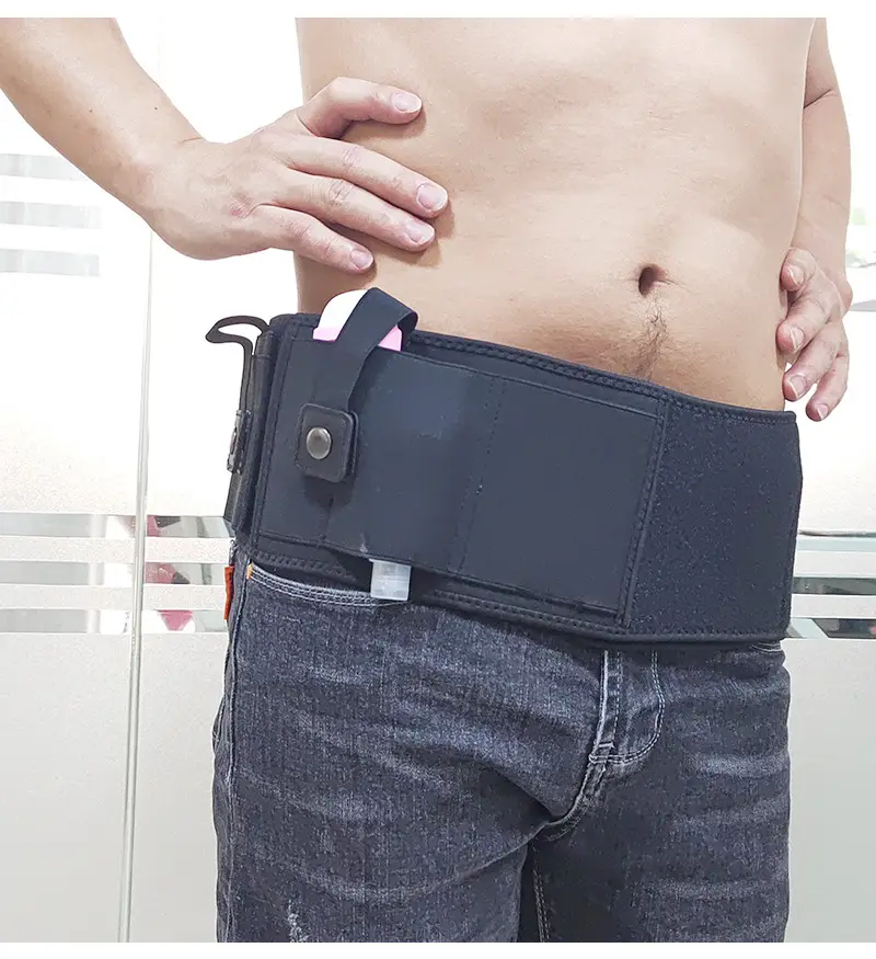 Black Tactical Invisible Belt Belt Bag with Quick Draw Pocket — feature 10