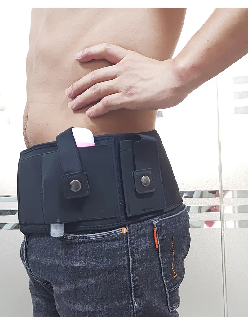 Black Tactical Invisible Belt Belt Bag with Quick Draw Pocket — feature 11