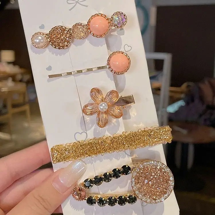Xiaoxiang Style Rhinestone Hairpin Set for Women - Image 5