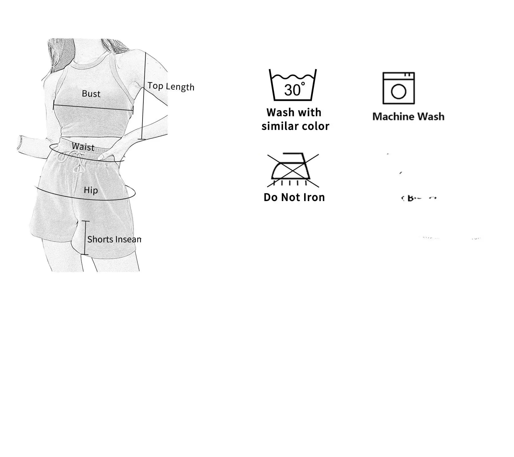 Women's Grey Sleeveless Shorts Set Summer Casual