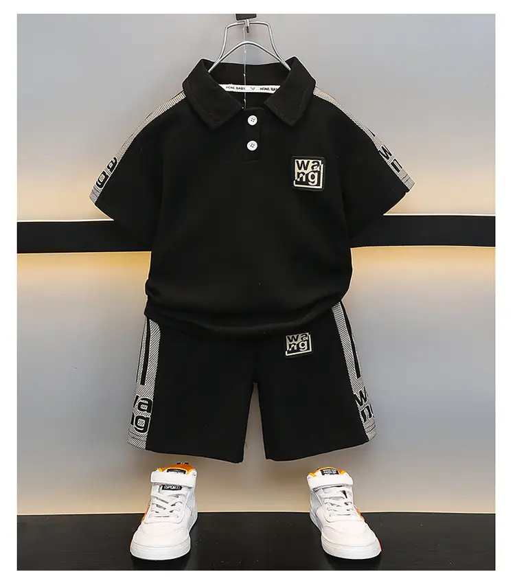 Boys Green Polo Suit 2025 Summer New Kidsren — feature 12