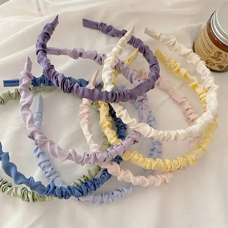 Cream Sweet Satin Hairband for Women - Image 12