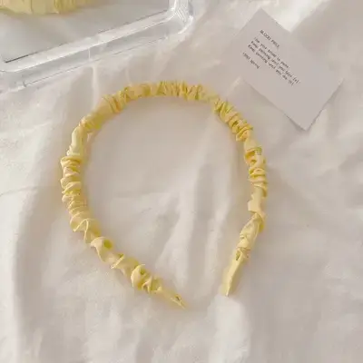 Cream Sweet Satin Hairband for Women - Image 3