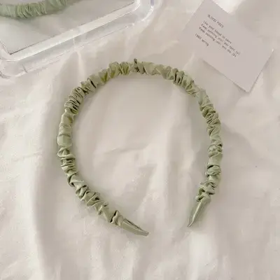 Cream Sweet Satin Hairband for Women - Image 6