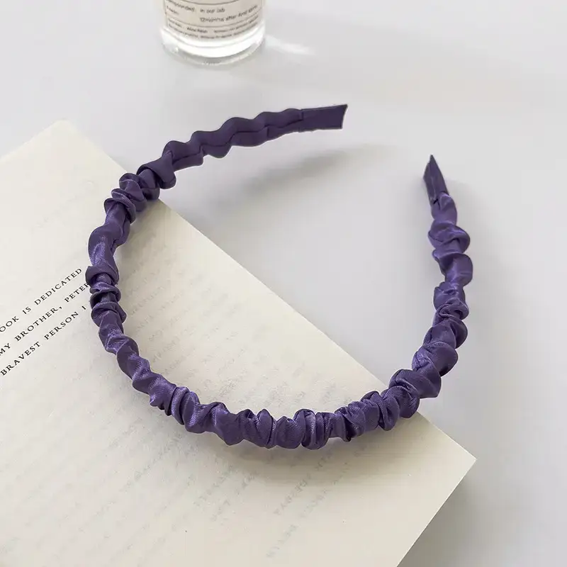 Cream Sweet Satin Hairband for Women - Image 8