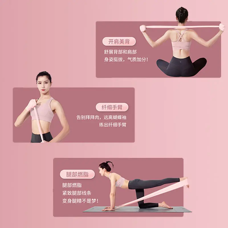 Elastic Band Yoga Fitness Pull Band for Women and Men Buttocks and Shoulders Training Back Strength Training Stretching Training Resistance Band
