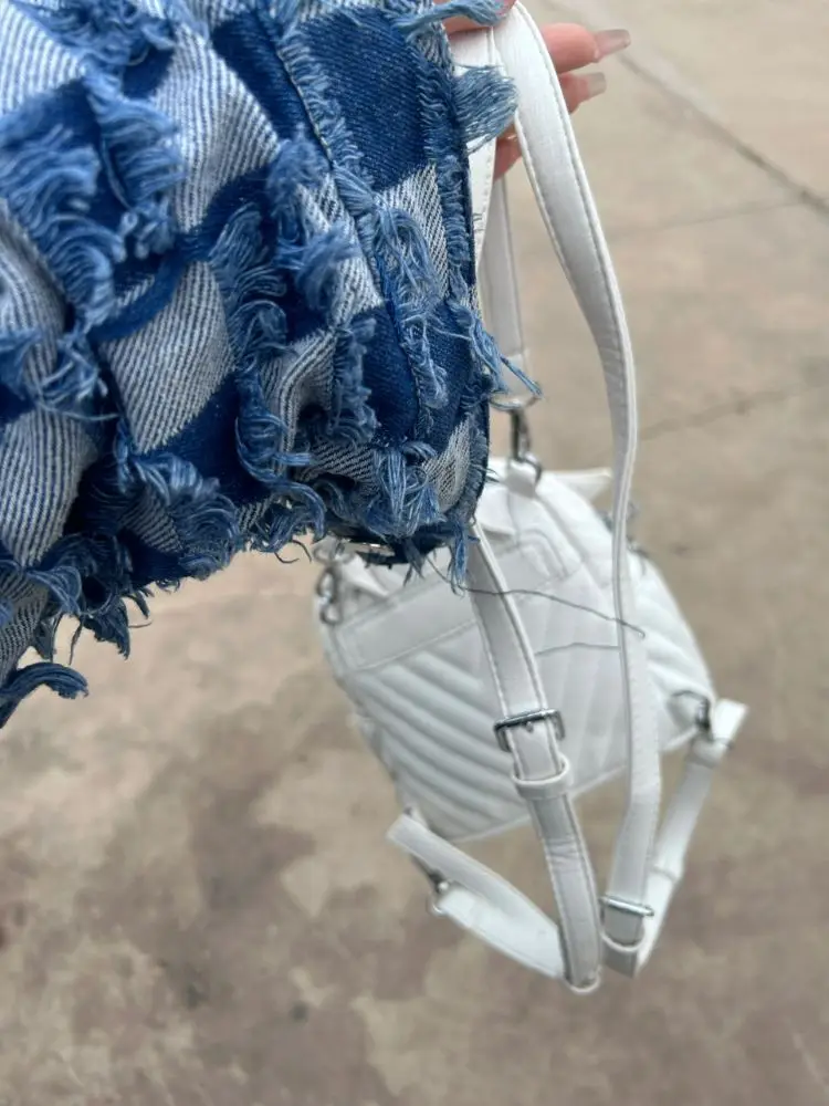 White Quilted Mini Shoulder Bag for Women — feature 6