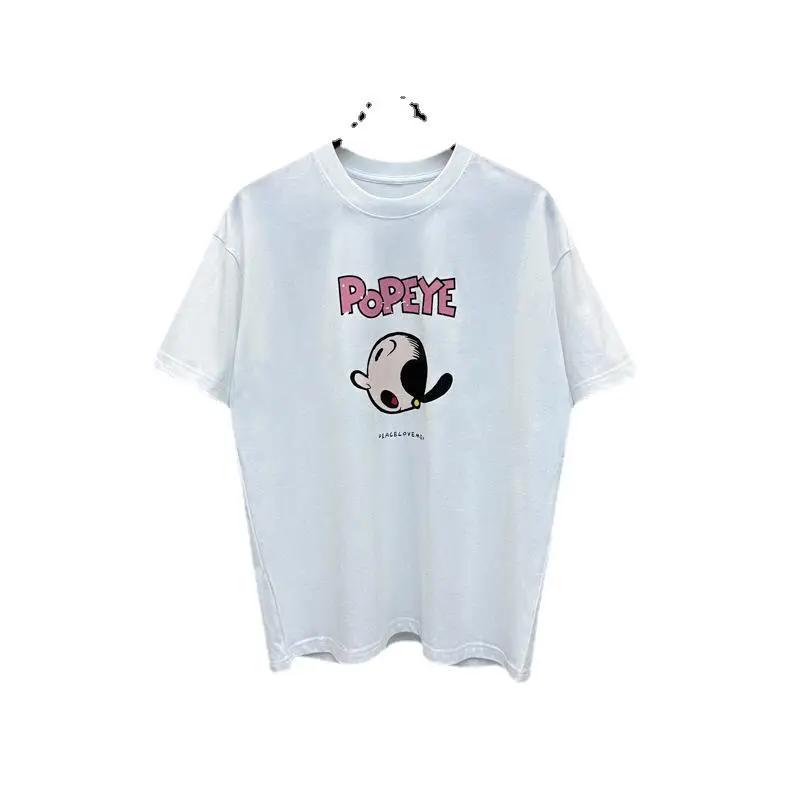 Men White Cream Loose Fit T-Shirt with Anime Design - Image 7