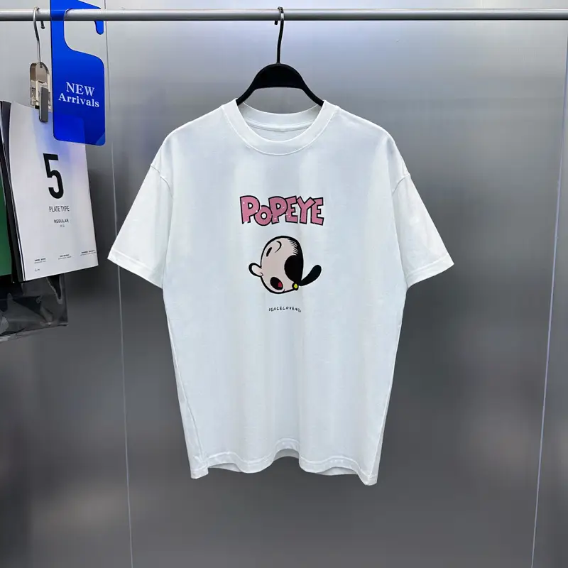 Men White Cream Loose Fit T-Shirt with Anime Design — feature 11