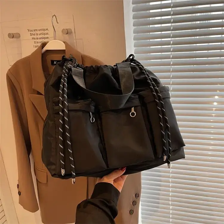 Large Capacity Drawstring Bag Women's 2023 Summer New Tote - Image 6