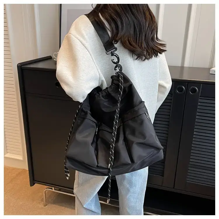Large Capacity Drawstring Bag Women's 2023 Summer New Tote — feature 12