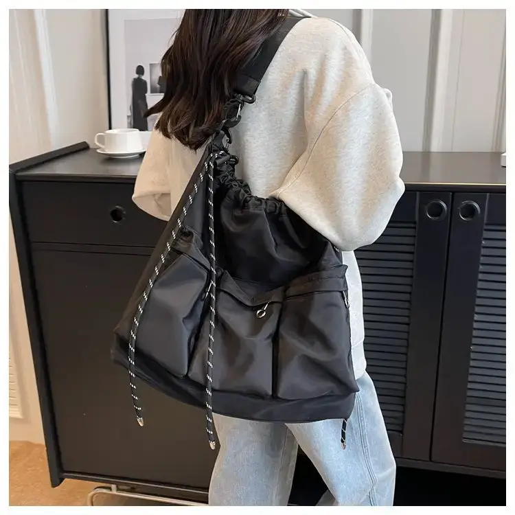Large Capacity Drawstring Bag Women's 2023 Summer New Tote — feature 16
