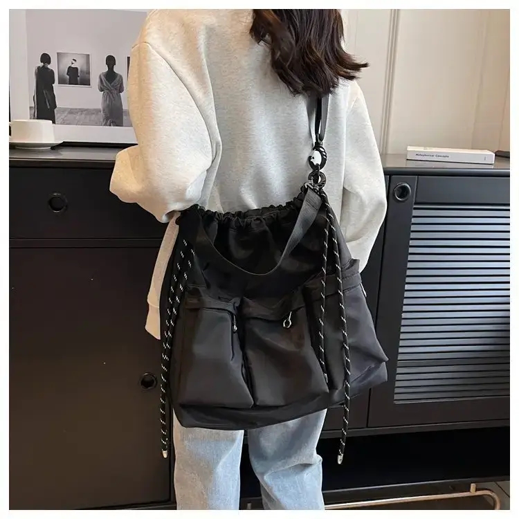 Large Capacity Drawstring Bag Women's 2023 Summer New Tote — feature 18