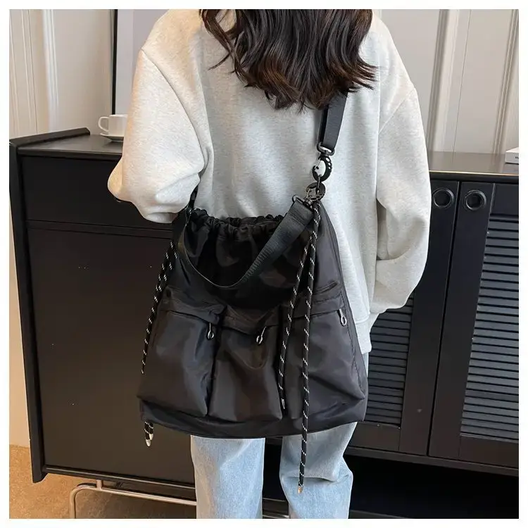Large Capacity Drawstring Bag Women's 2023 Summer New Tote — feature 19