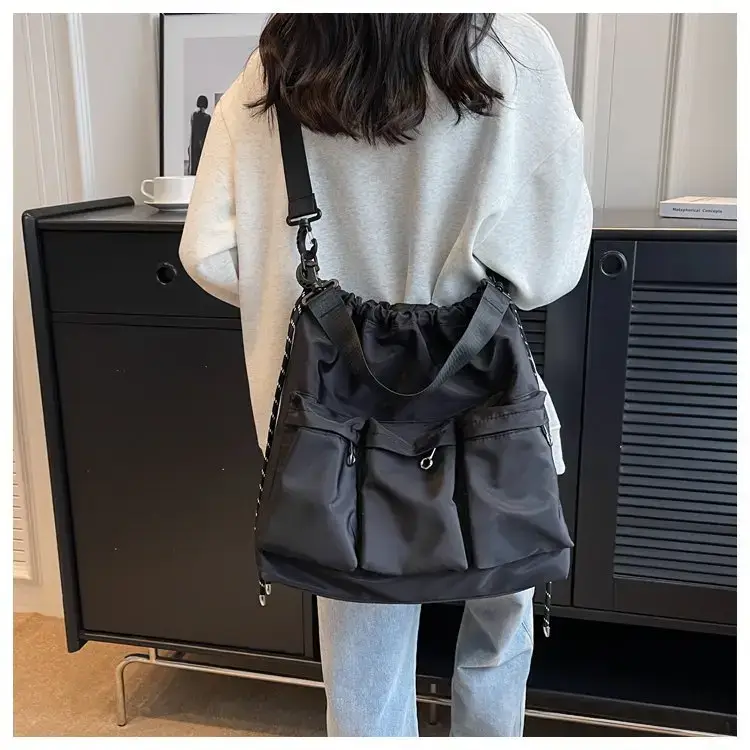 Large Capacity Drawstring Bag Women's 2023 Summer New Tote — feature 21