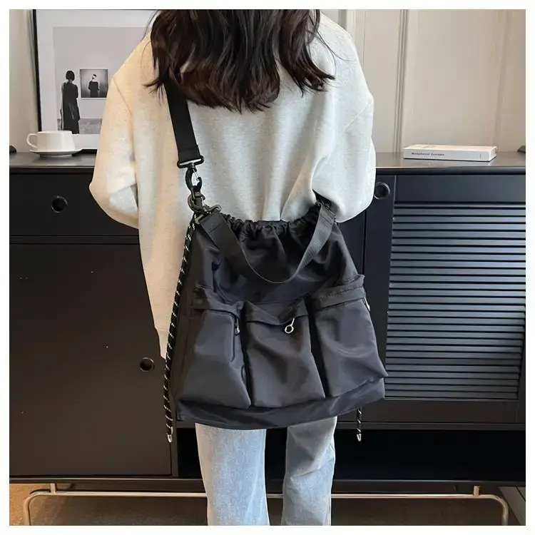 Large Capacity Drawstring Bag Women's 2023 Summer New Tote — feature 22