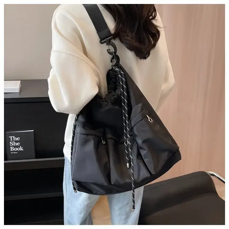 Large Capacity Drawstring Bag Women's 2023 Summer New Tote — feature 25