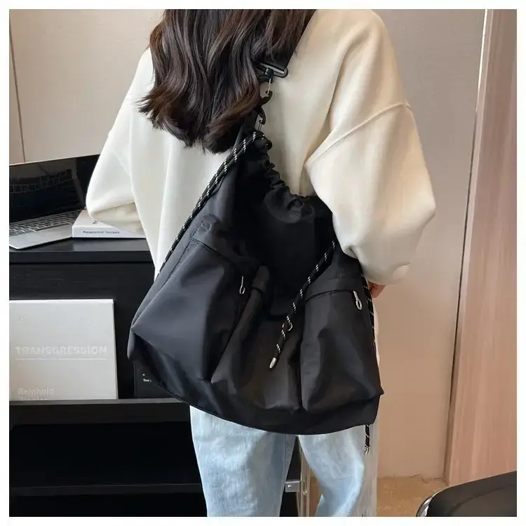 Large Capacity Drawstring Bag Women's 2023 Summer New Tote — feature 26