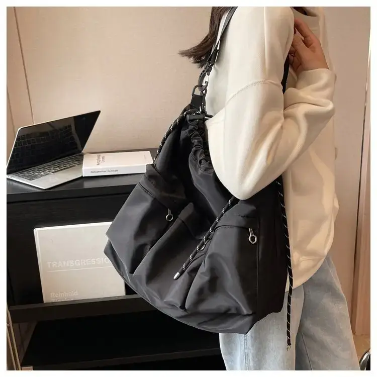 Large Capacity Drawstring Bag Women's 2023 Summer New Tote — feature 27