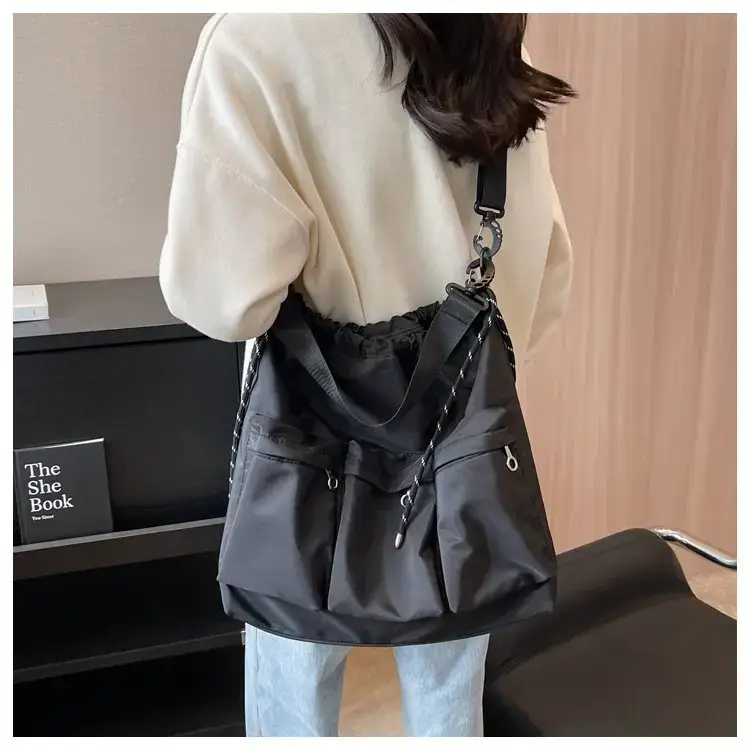 Large Capacity Drawstring Bag Women's 2023 Summer New Tote — feature 28