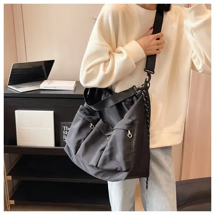 Large Capacity Drawstring Bag Women's 2023 Summer New Tote — feature 31