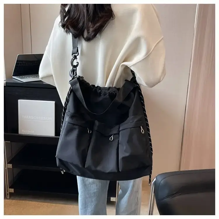 Large Capacity Drawstring Bag Women's 2023 Summer New Tote — feature 32
