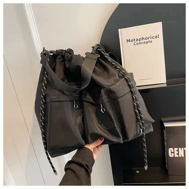 Large Capacity Drawstring Bag Women's 2023 Summer New Tote — feature 39