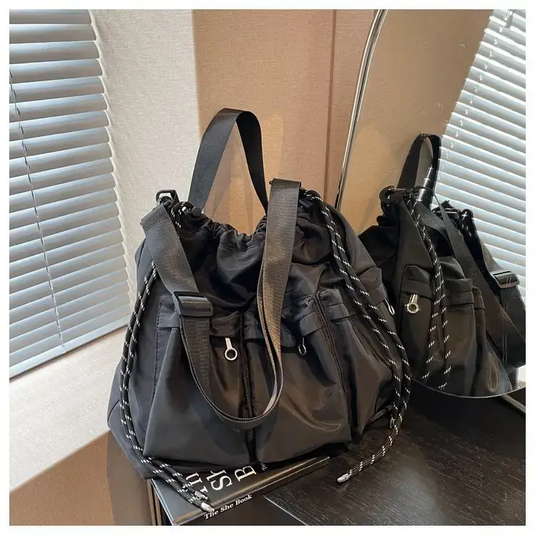 Large Capacity Drawstring Bag Women's 2023 Summer New Tote — feature 40