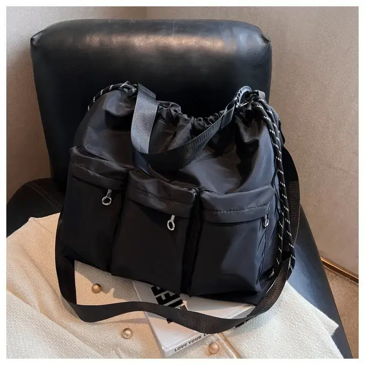 Large Capacity Drawstring Bag Women's 2023 Summer New Tote — feature 43