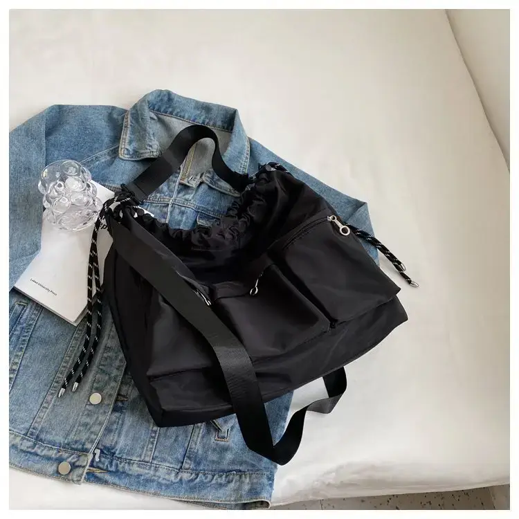 Large Capacity Drawstring Bag Women's 2023 Summer New Tote — feature 48