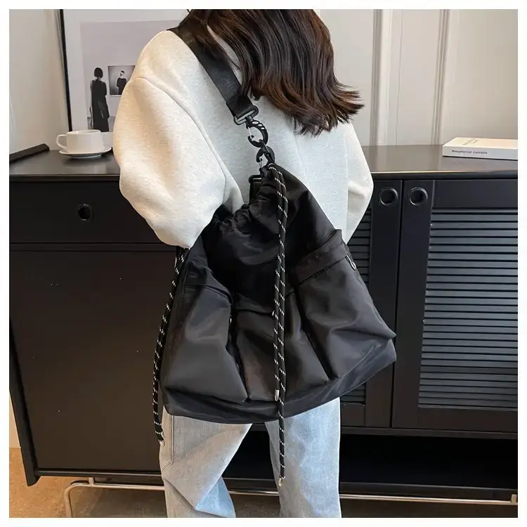Large Capacity Drawstring Bag Women's 2023 Summer New Tote — feature 8