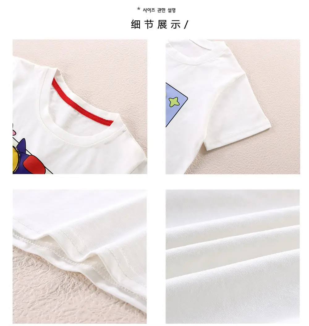 Kids Cartoon Light-Up T-Shirt White Cotton Short Sleeve — feature 6