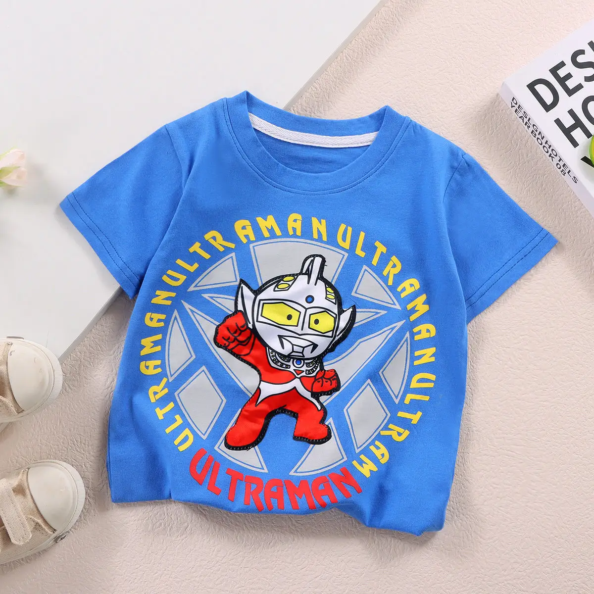Kids Cartoon Light-Up T-Shirt White Cotton Short Sleeve - Image 4