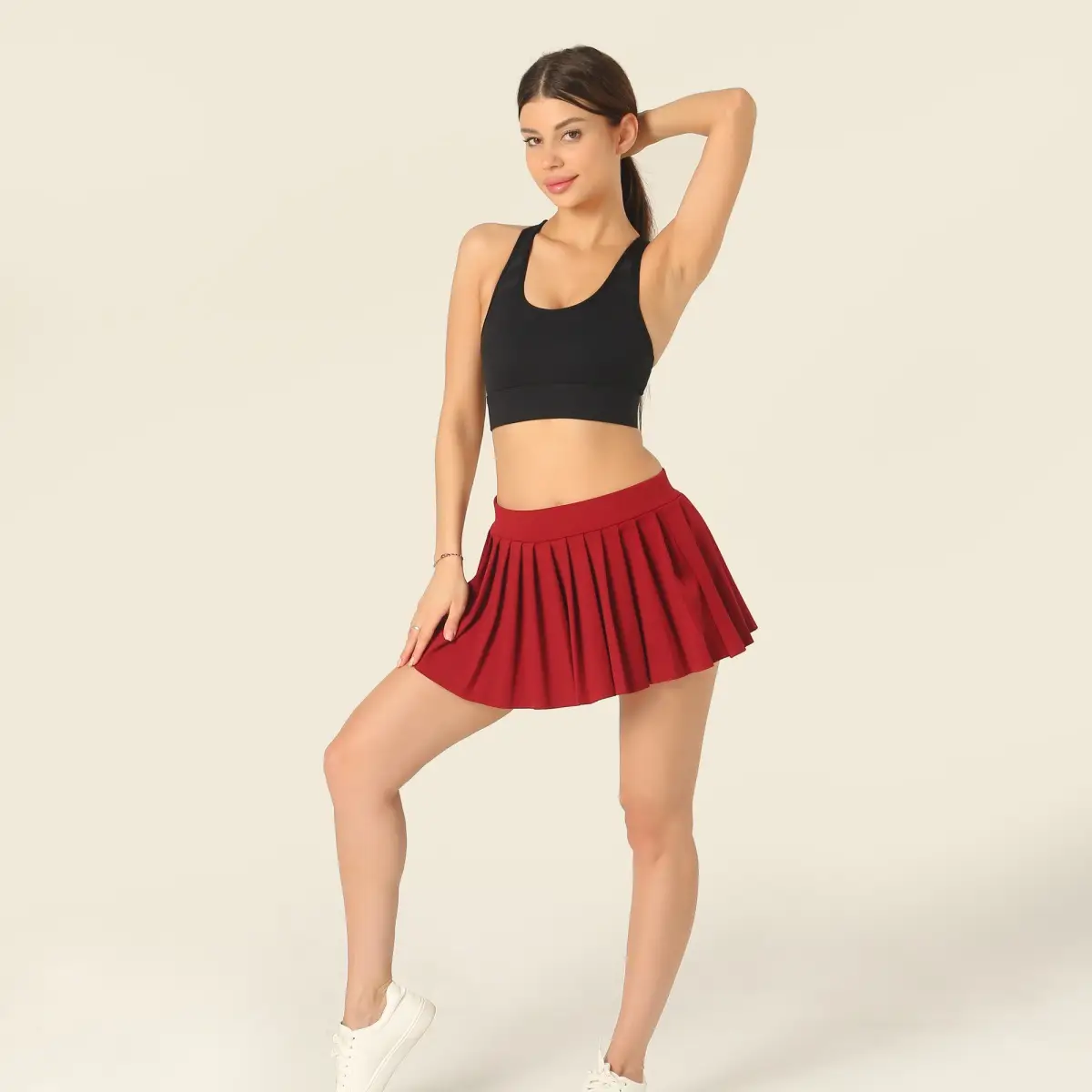 White Pleated Skirt Set for Women Cross-Border E-Commerce - Image 8