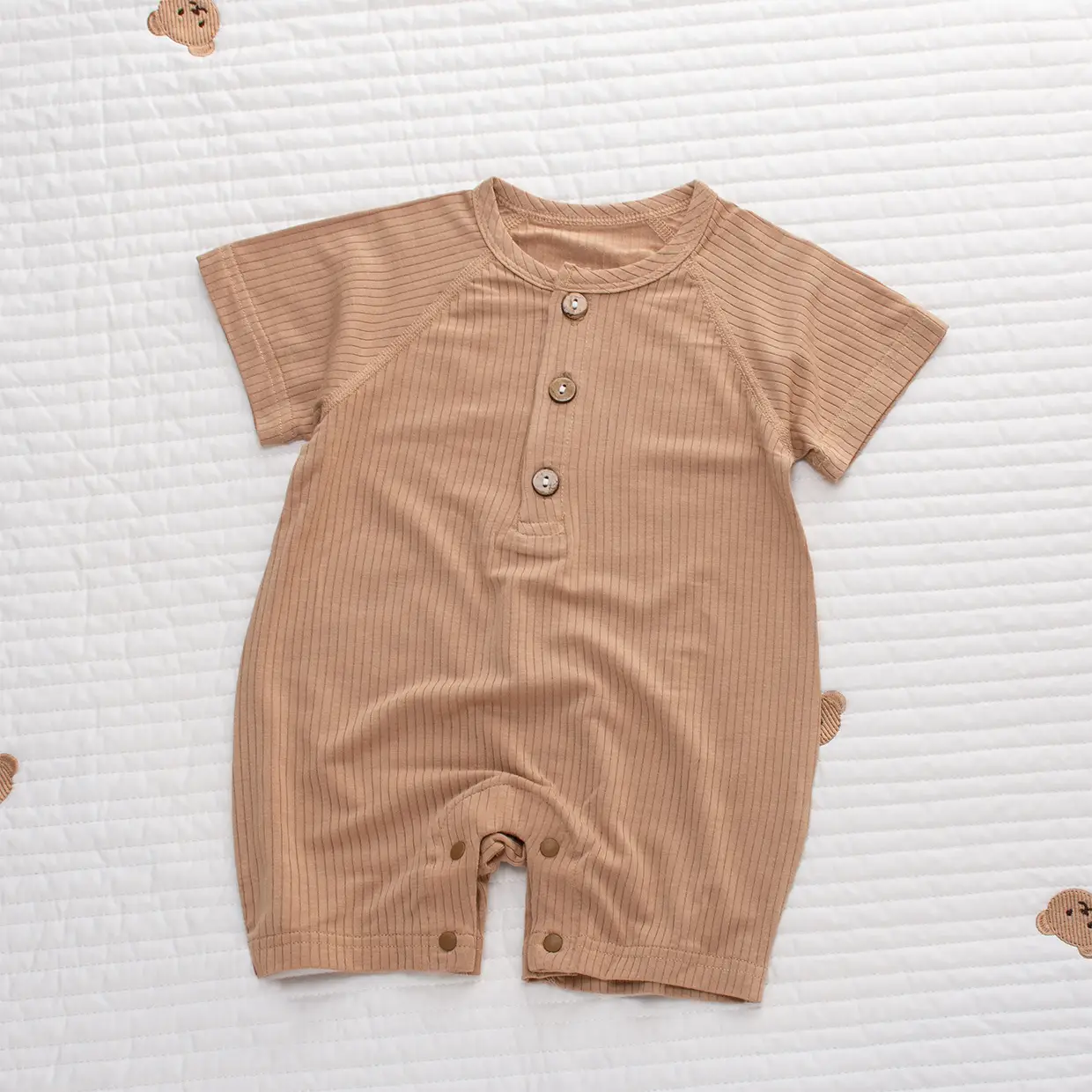Ultra-Thin Modal Baby Hoodie with Stripes - Image 2