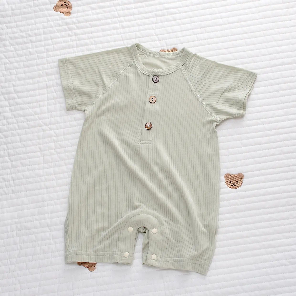 Ultra-Thin Modal Baby Hoodie with Stripes - Image 3