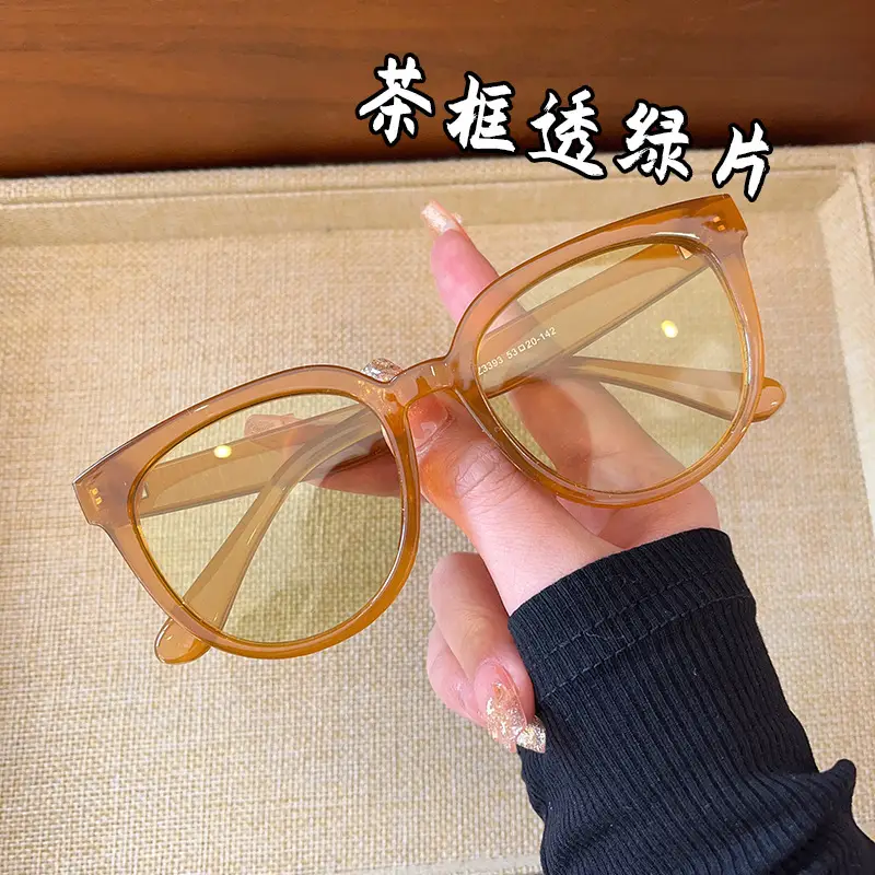 2023 New Liu Yifei Sunglasses Women's Plastic Teeth Retro Milk Tea Korean Version - Image 5