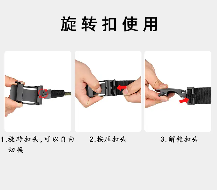 New Rotatable Buckle Nylon Belt Men's All-Match β feature 9