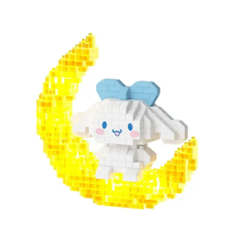 Glowing Moon Rabbit Girl Puzzle Toy Diamond Building Blocks