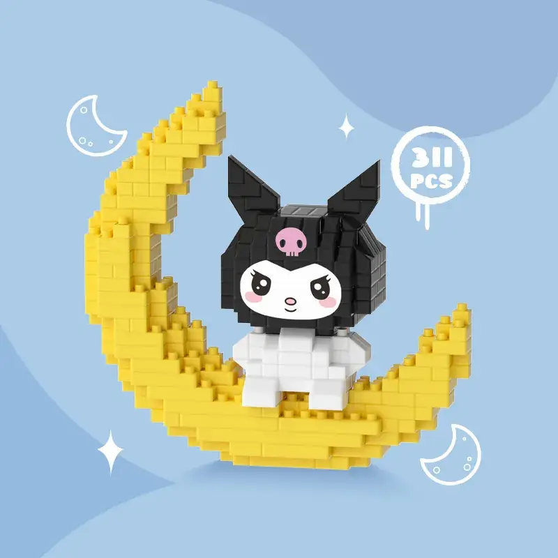 Glowing Moon Rabbit Girl Puzzle Toy Diamond Building Blocks