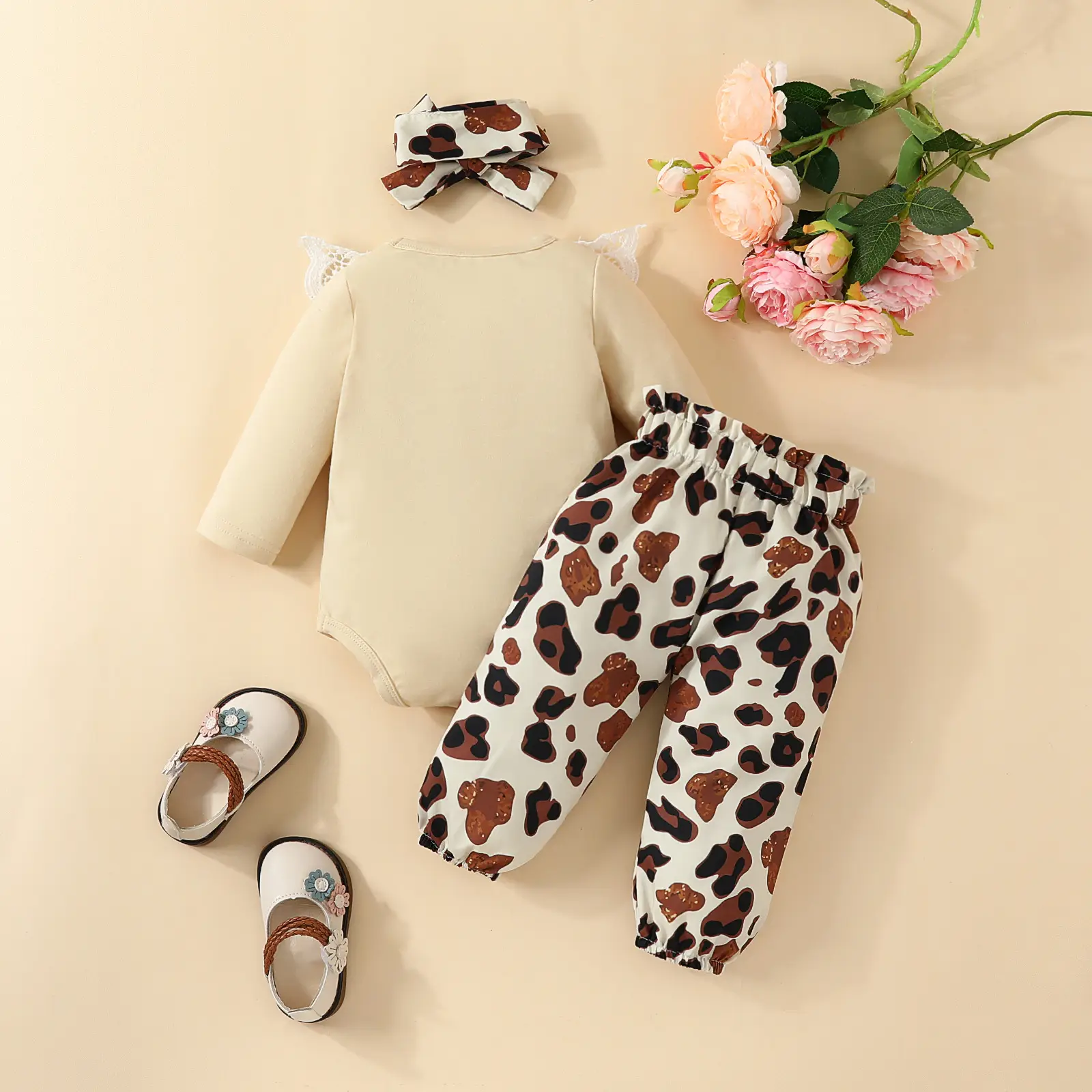 Baby Girl Mommy's World Pink Rose Trouser Set — feature 33