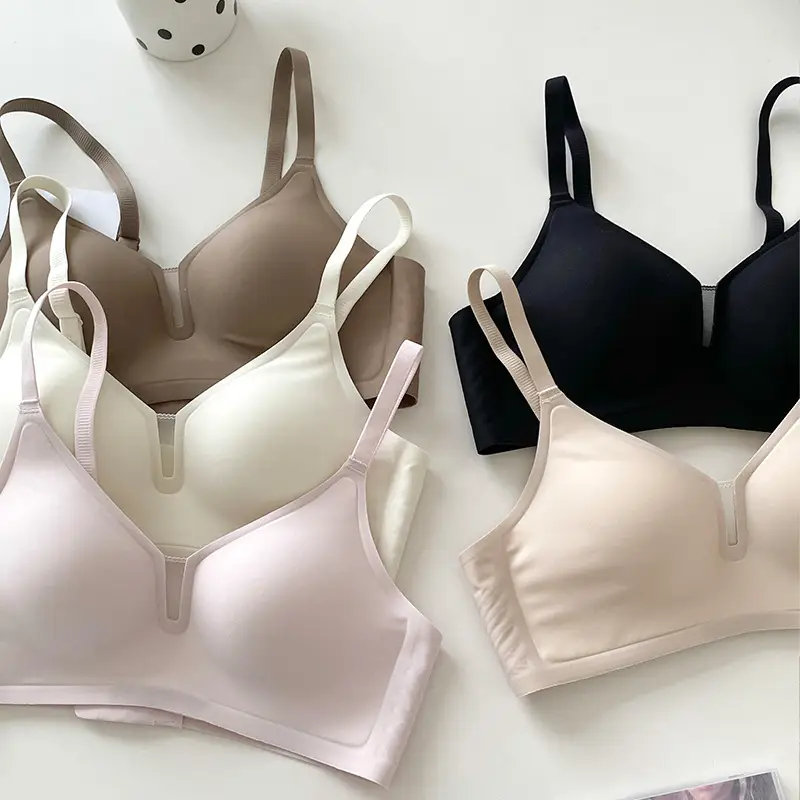 Traceless Underwear Soft Support No Steel Rings Small Chest Push-up Show Large Lift Cup Soft Naked Invisible Comfortable Women's Bra
