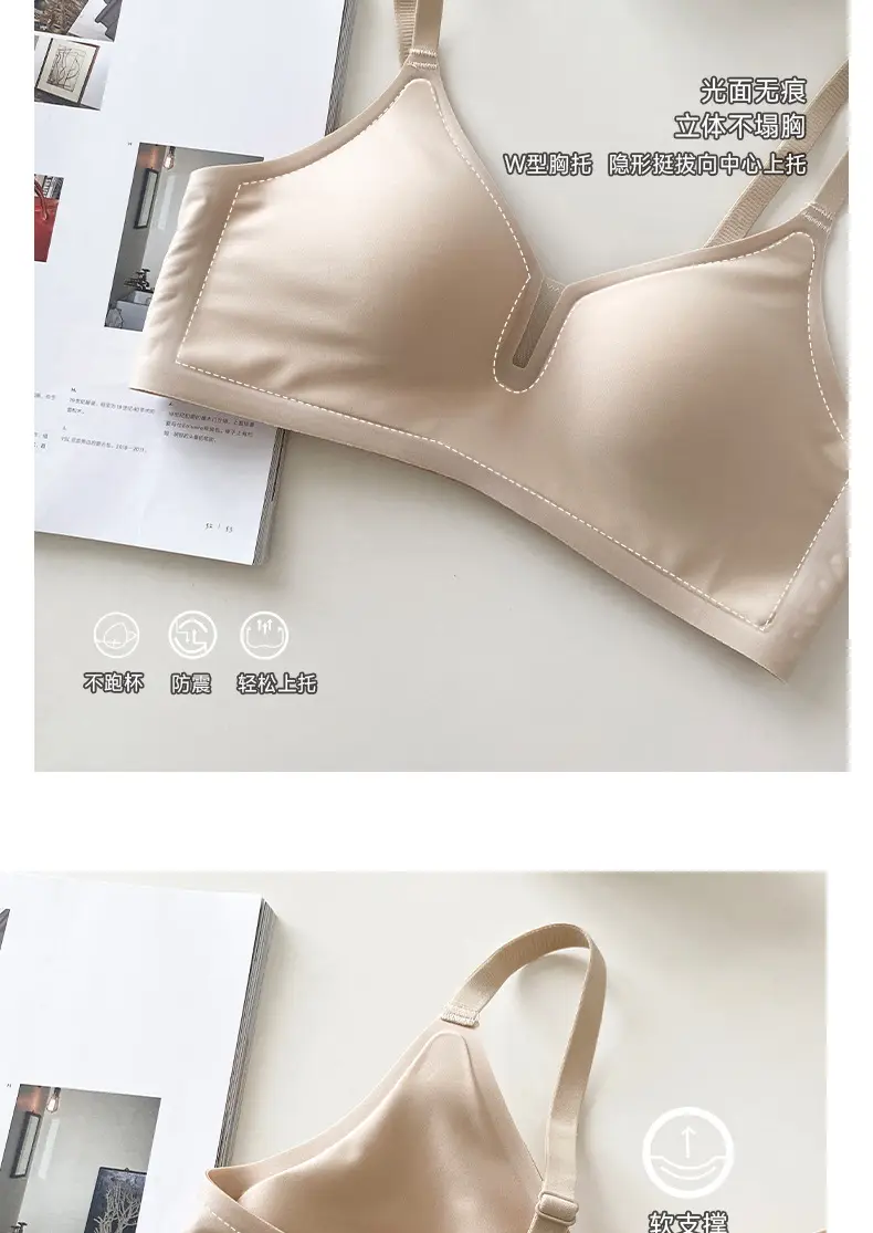 Traceless Underwear Soft Support No Steel Rings Small Chest Push-up Show Large Lift Cup Soft Naked Invisible Comfortable Women's Bra — feature 13