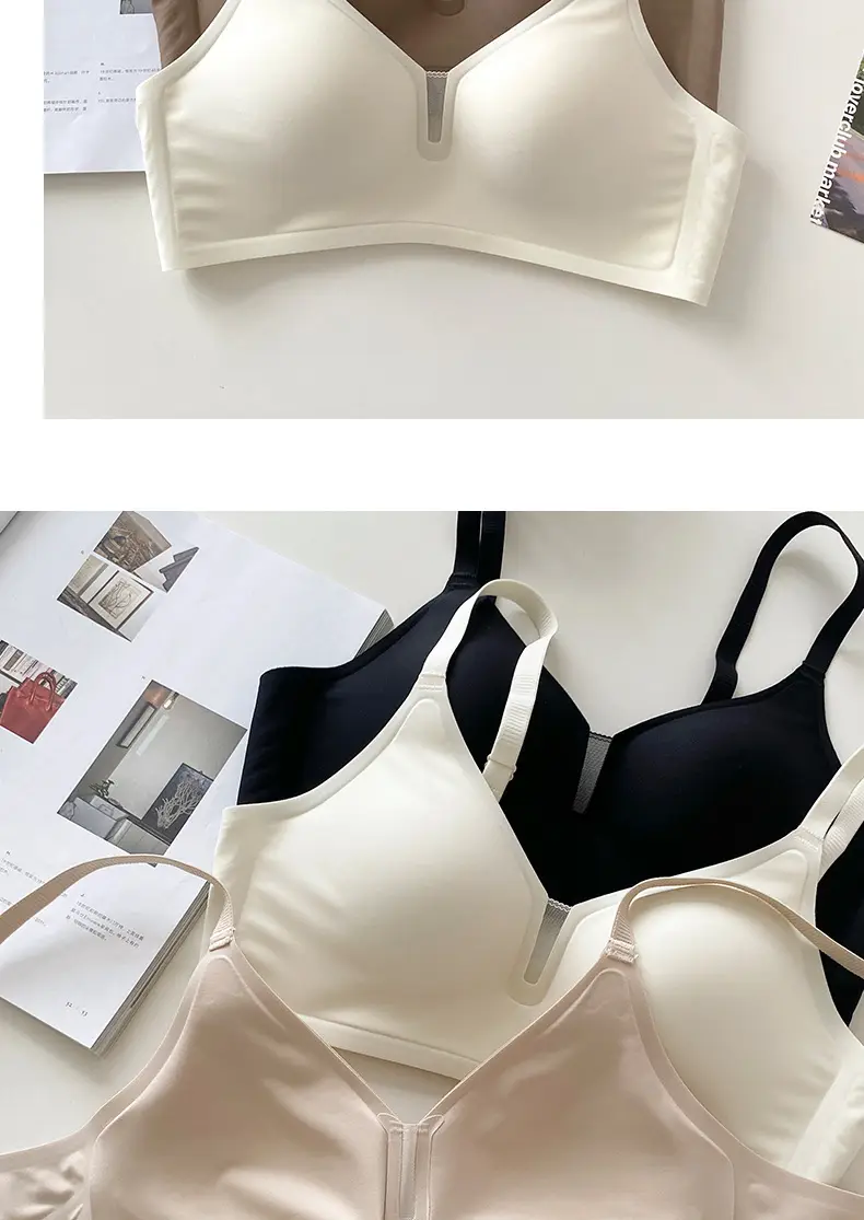 Traceless Underwear Soft Support No Steel Rings Small Chest Push-up Show Large Lift Cup Soft Naked Invisible Comfortable Women's Bra — feature 15