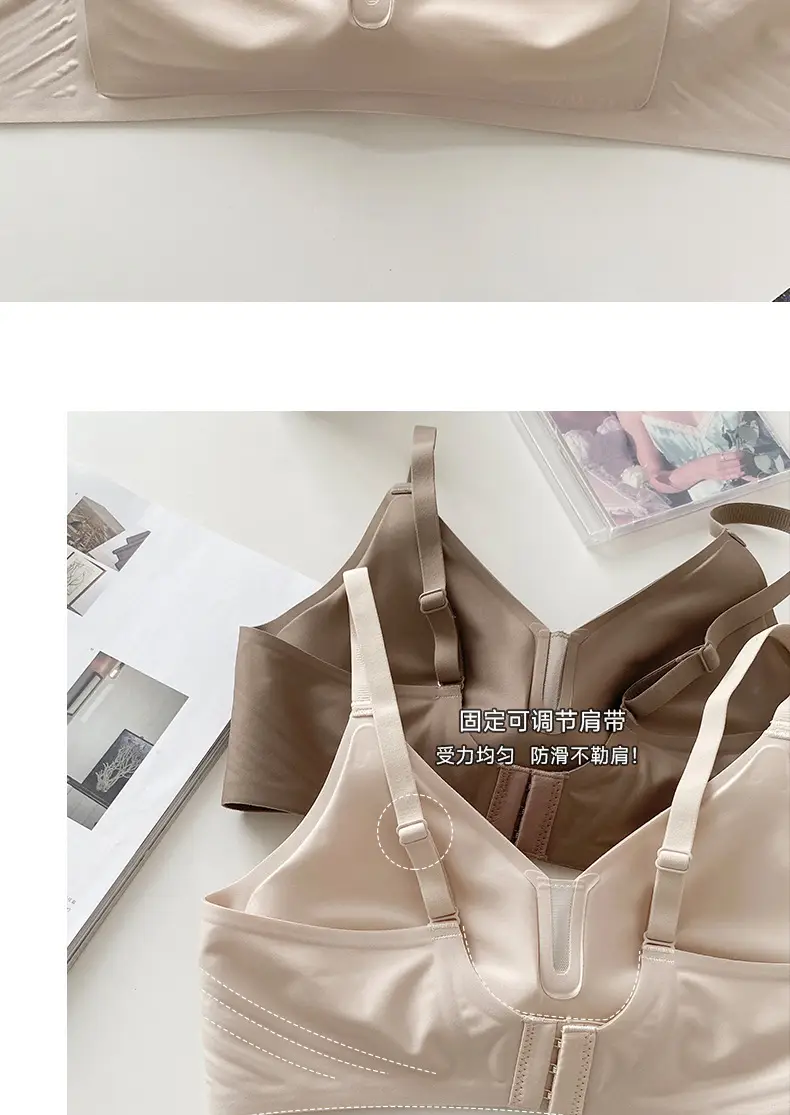 Traceless Underwear Soft Support No Steel Rings Small Chest Push-up Show Large Lift Cup Soft Naked Invisible Comfortable Women's Bra — feature 16