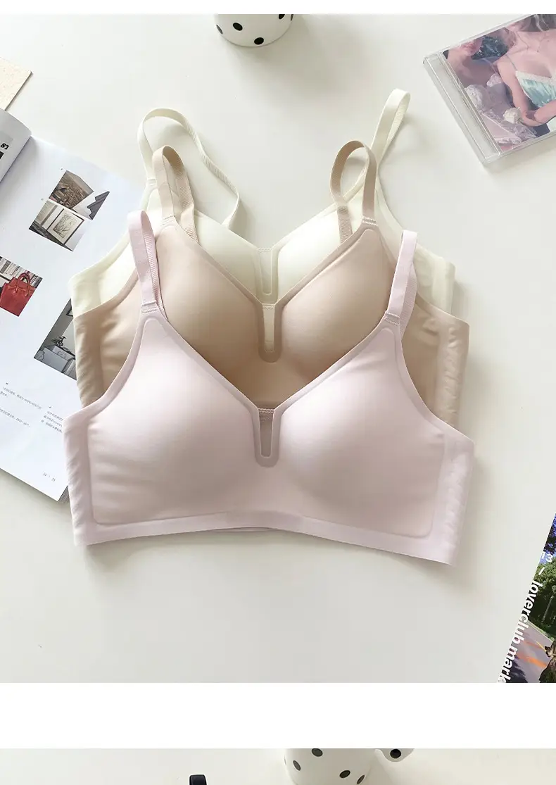 Traceless Underwear Soft Support No Steel Rings Small Chest Push-up Show Large Lift Cup Soft Naked Invisible Comfortable Women's Bra — feature 20