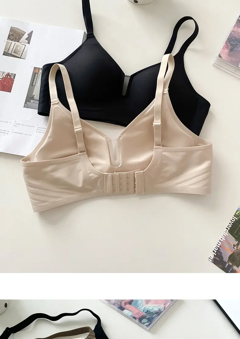 Traceless Underwear Soft Support No Steel Rings Small Chest Push-up Show Large Lift Cup Soft Naked Invisible Comfortable Women's Bra — feature 21