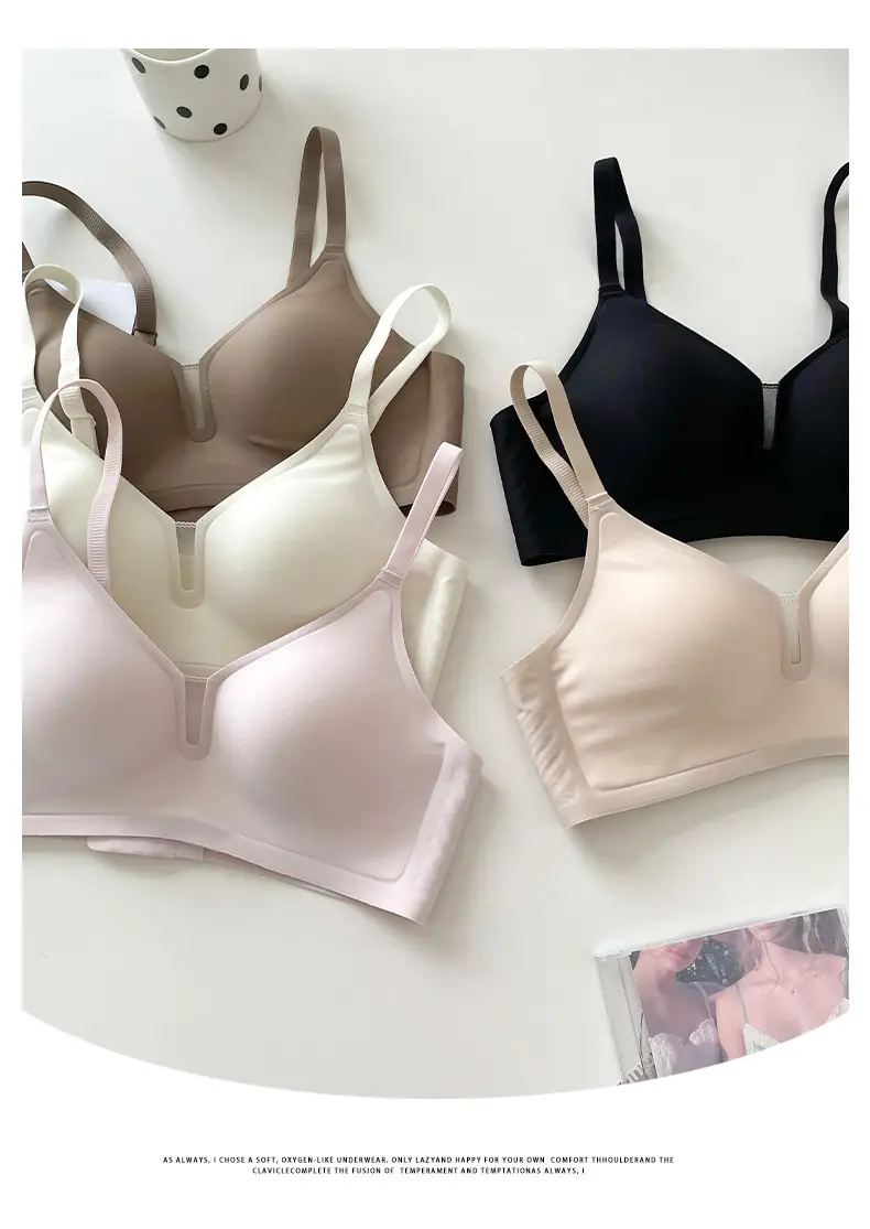 Traceless Underwear Soft Support No Steel Rings Small Chest Push-up Show Large Lift Cup Soft Naked Invisible Comfortable Women's Bra — feature 3