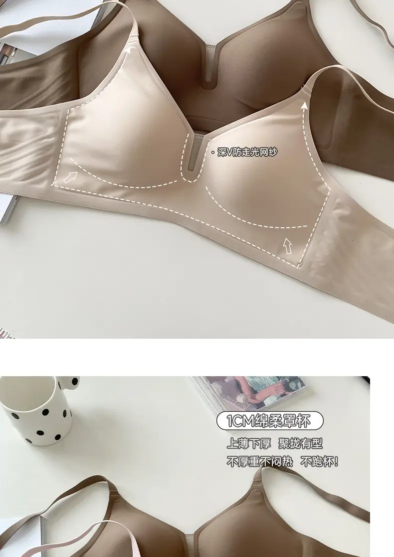 Traceless Underwear Soft Support No Steel Rings Small Chest Push-up Show Large Lift Cup Soft Naked Invisible Comfortable Women's Bra — feature 8